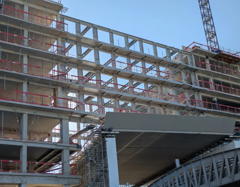 Chantier de l’ensemble immobilier Evolution, Austerlitz A7 – A8, en août 2025