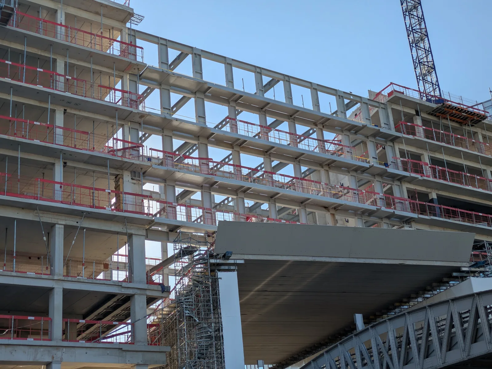 Chantier de l’ensemble immobilier Evolution, Austerlitz A7 – A8, en août 2025